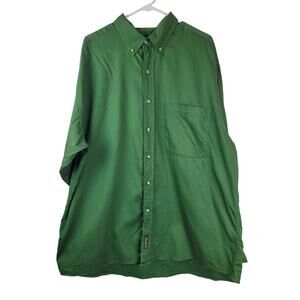 Timberland Weathergear Men's Cotton Green Button Up Casual Outdoors Shirt Sz XL